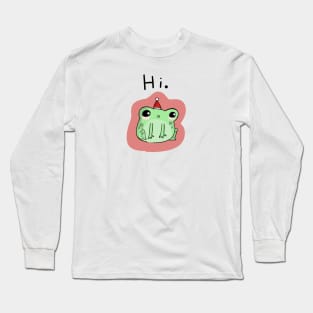 ASJD: "Hi." Santa Frog Long Sleeve T-Shirt